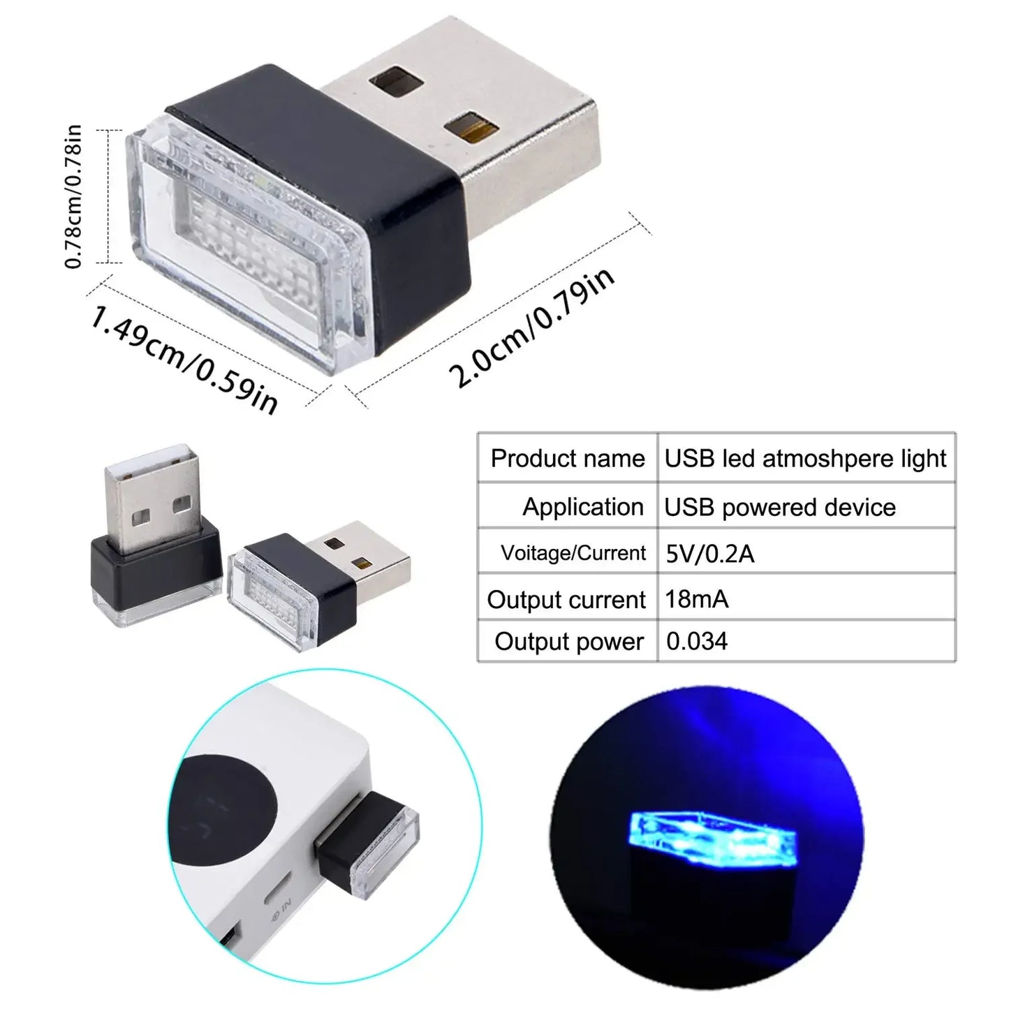 USB LED Light for Car