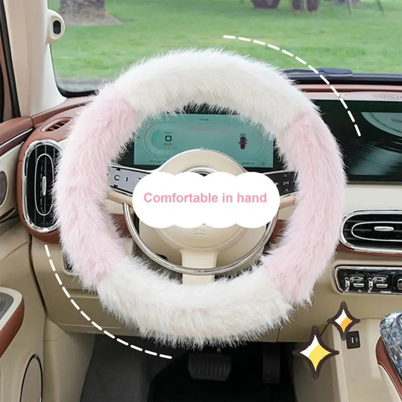 Luxury Plush Steering Wheel Cover