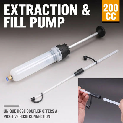 Fluid Extraction Bottle Filling Syringe Transfer Pump 200cc