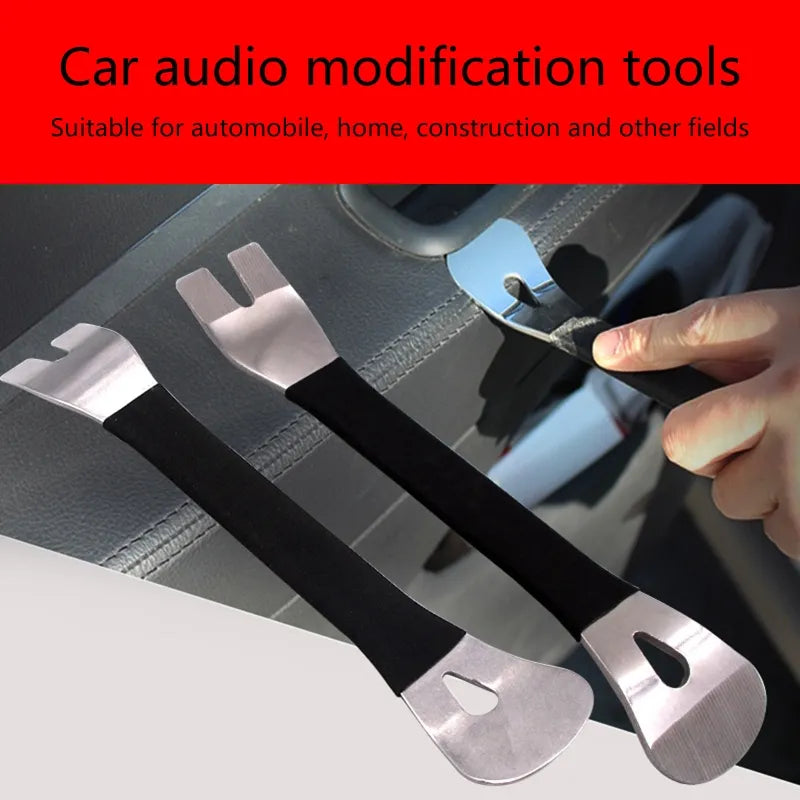 6Pcs Auto Trim Removal Tool Kit Car Dashboard Audio Radio Panel Repair Metal Removal Pry Disassembly Tool Automotive Pry Set
