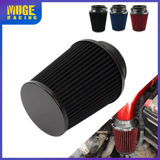 Car Air Intake Filter 76MM 3Inch Universal Sport Power Mesh Cone Air Cleaner High Flow Car Cold Air Intake Filter Induction Kit OFI077