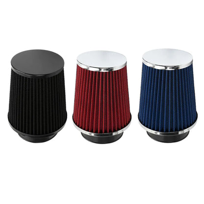 Car Air Intake Filter 76MM 3Inch Universal Sport Power Mesh Cone Air Cleaner High Flow Car Cold Air Intake Filter Induction Kit OFI077