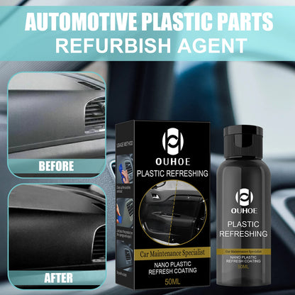 30ml/50ml Plastics Refreshing Coating Agent Car Refurbishment Cleaning Agent Plastics Parts Refurbish Agent Car Exterior