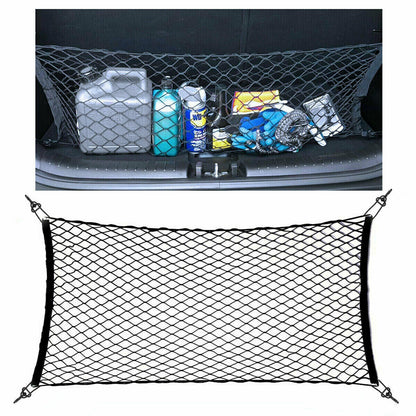 Trunk CARGO NET Car Nylon Elastic Mesh Organizer Truck SUV Universal 4 Hook Rear