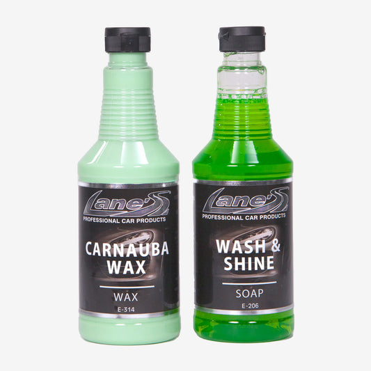 Automotive Car Wash Soap & Carnauba Wax Kit-16oz