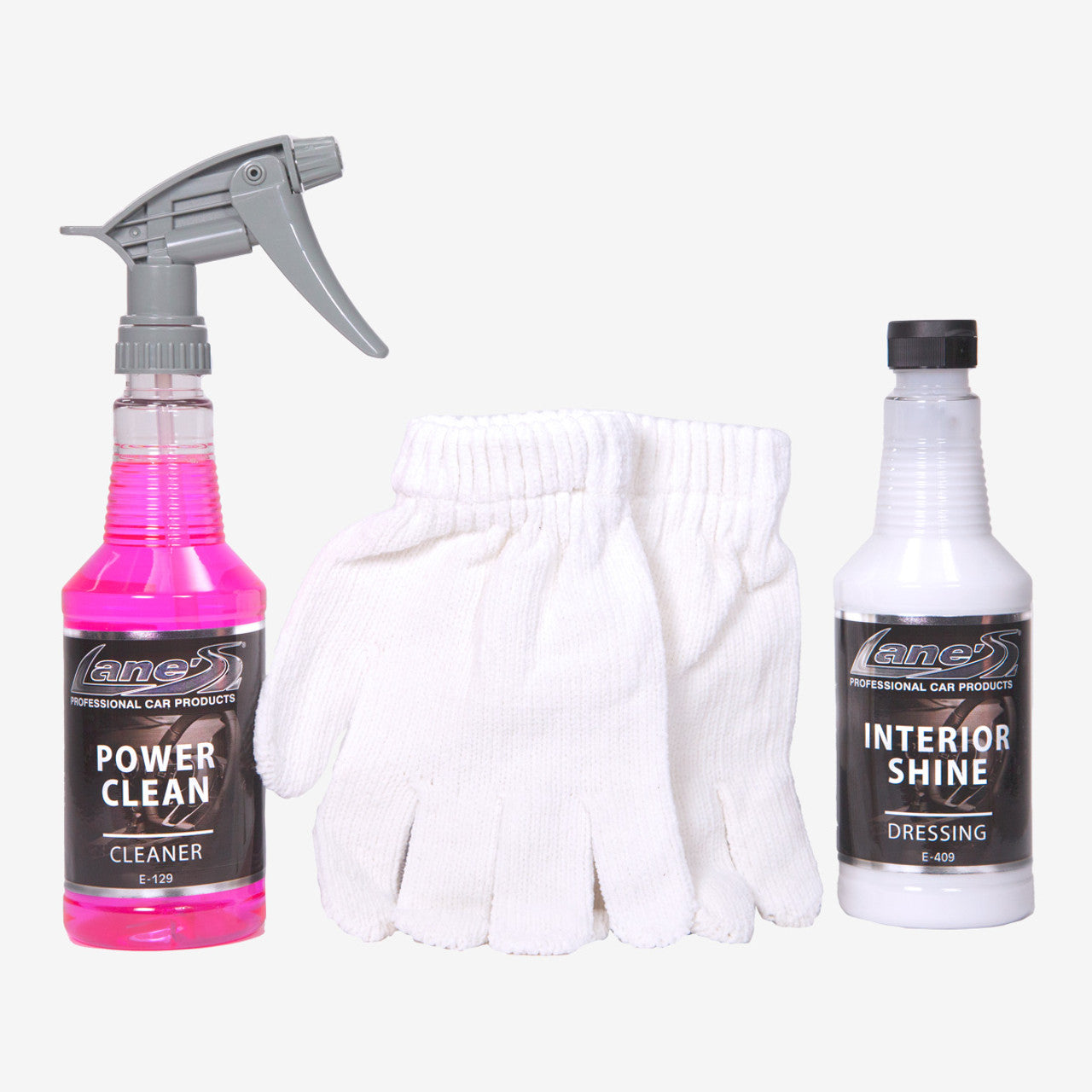 Automotive Interior Shine, Vinyl Cleaner, Microfiber Gloves Kit 16oz